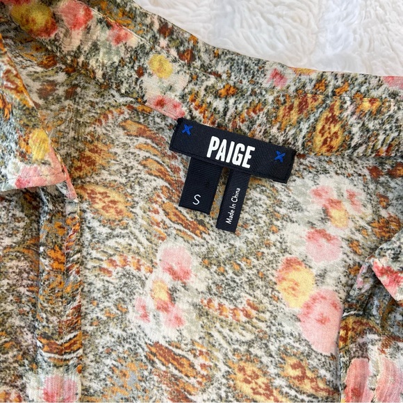 PAIGE Tessa floral print silk chiffon ruffle top - Picture 6 of 9